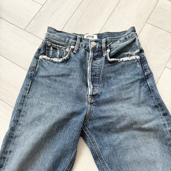 👖 AGOLDE 90s HIGH WAISTED DENIM BLUE JEANS ARITIZIA: SIZE 22 - Picture 5 of 9